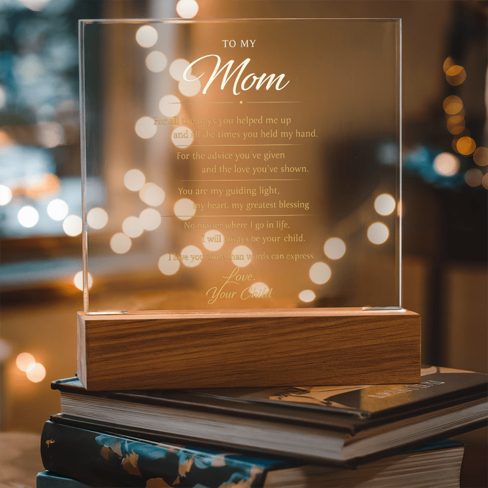 Heartfelt Message To Mom In Gold