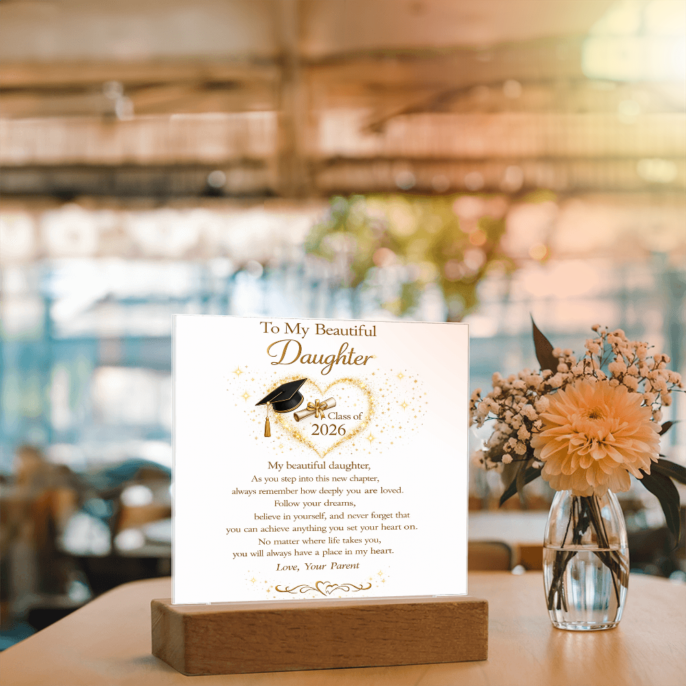 To My Beautiful Daughter - Class of 2026 Acrylic Plaque