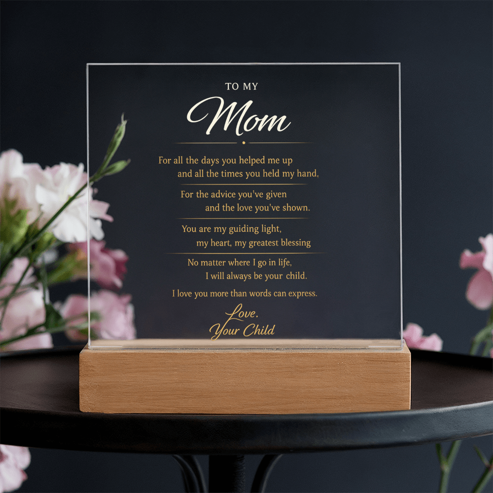 Heartfelt Message To Mom In Gold